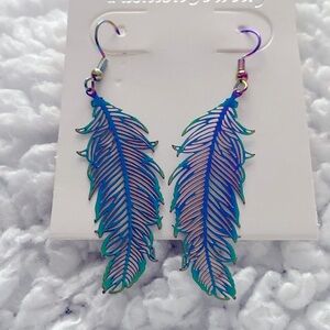 Colorful Feather Earrings
